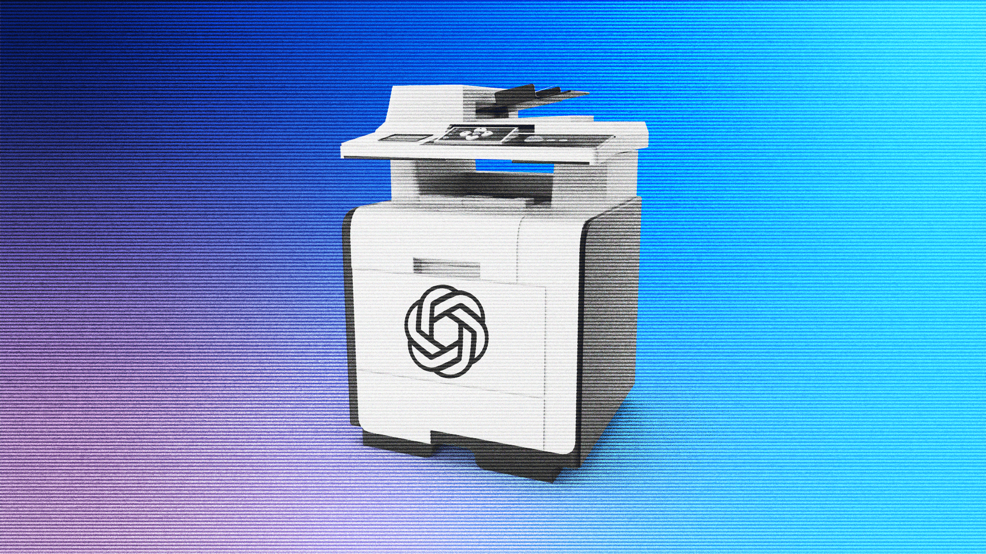 Artificial intelligence in a Kosovo of photocopies